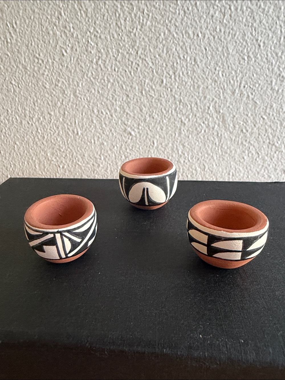 Beautiful vintage Southwestern miniature pottery pieces signed by Joe Nerva